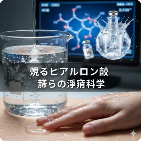 【成分解説】「塗る」ヒアルロン酸は肌に入らない？その常識を覆す「分子量」の科学と、たった1gで6リットルを抱え込む「水分爆弾」の正体