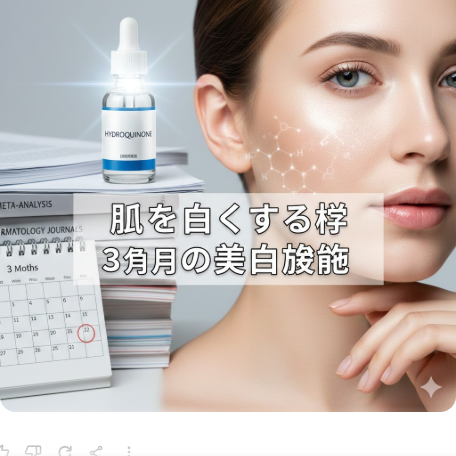 ハイドロキノンはなぜ「肌の漂白剤」と呼ばれるのか？科学的根拠（メタ分析）でわかった驚きの美白効果と、絶対に守るべき「3ヶ月ルール」
