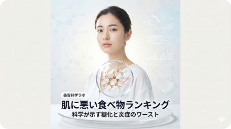 肌に悪い食べ物ランキング。科学的根拠が示す「糖化」と「炎症」を招くワースト食品