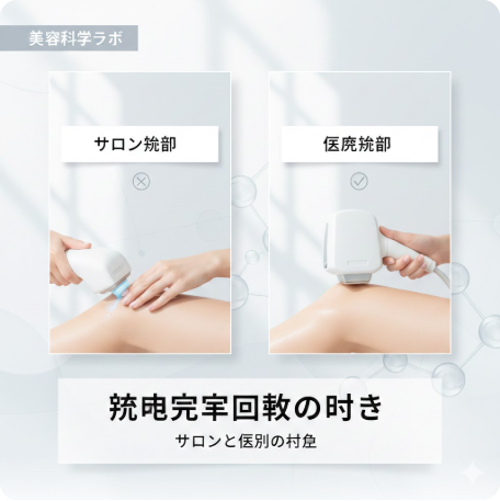 医療脱毛とサロン脱毛の完了回数はなぜ違う