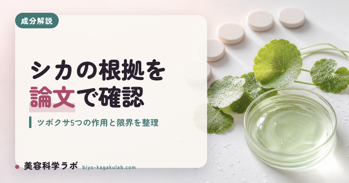 シカCICA効果に科学的根拠はある？ツボクサ5作用を論文解説
